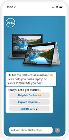 conversational advertising display ad - Dell