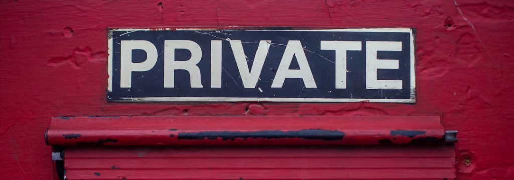 Privacy sign