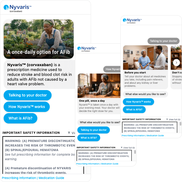 Conversational healthcare programmatic display ad